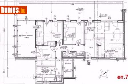 Тристаен, 179m² - Апартамент за продажба - 9655163
