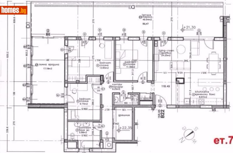 Тристаен, 179m² - Кв. Манастирски Ливади, София - Апартамент за продажба - Азмар имоти - 9655163