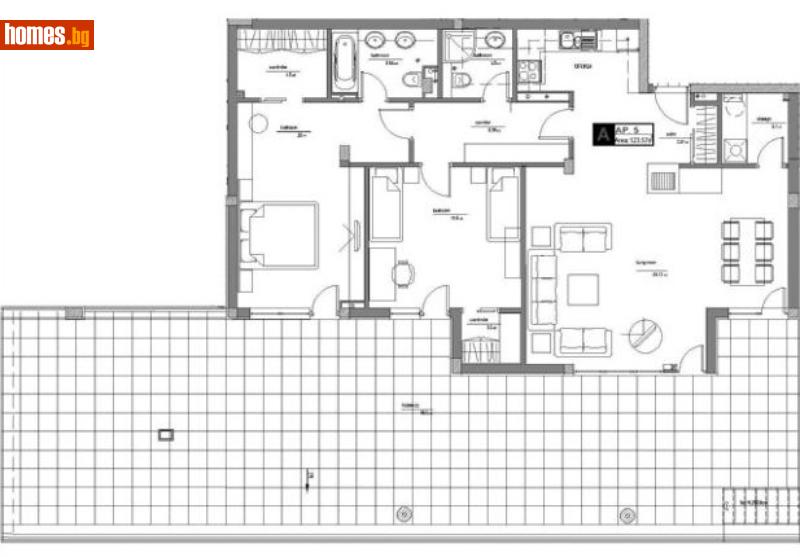 Тристаен, 239m² - Кв. Симеоново, София - Апартамент за продажба - Азмар имоти - 19892259