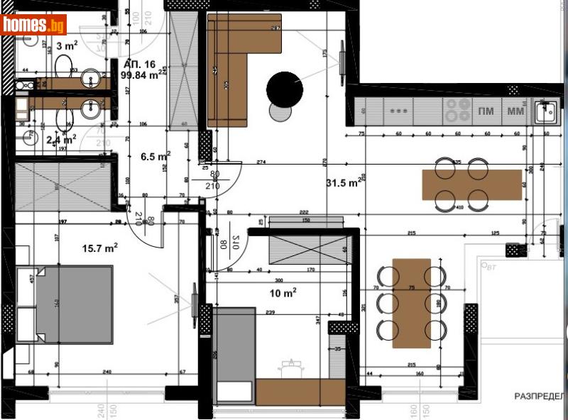 Тристаен, 118m² - Кв. Манастирски Ливади, София - Апартамент за продажба - Азмар имоти - 49579183