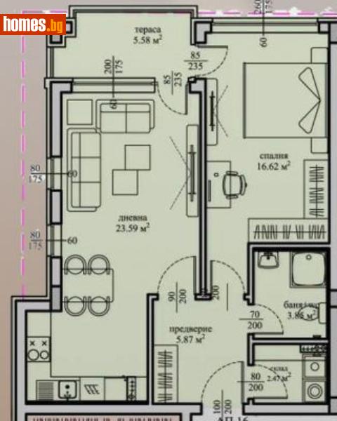 Двустаен, 76m² -  Студентски Град, София - Апартамент за продажба - Musalla - 67755811