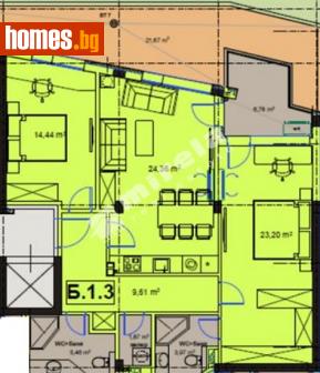 Тристаен, 118m² - Апартамент за продажба - 69849250