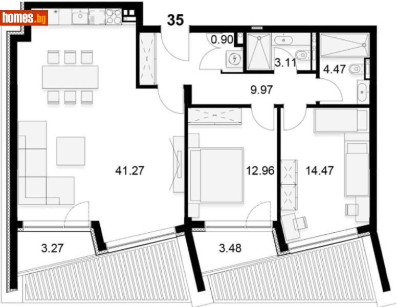 Тристаен, 124m² - Кв. Малинова Долина, София - Апартамент за продажба - Азмар имоти - 81264527