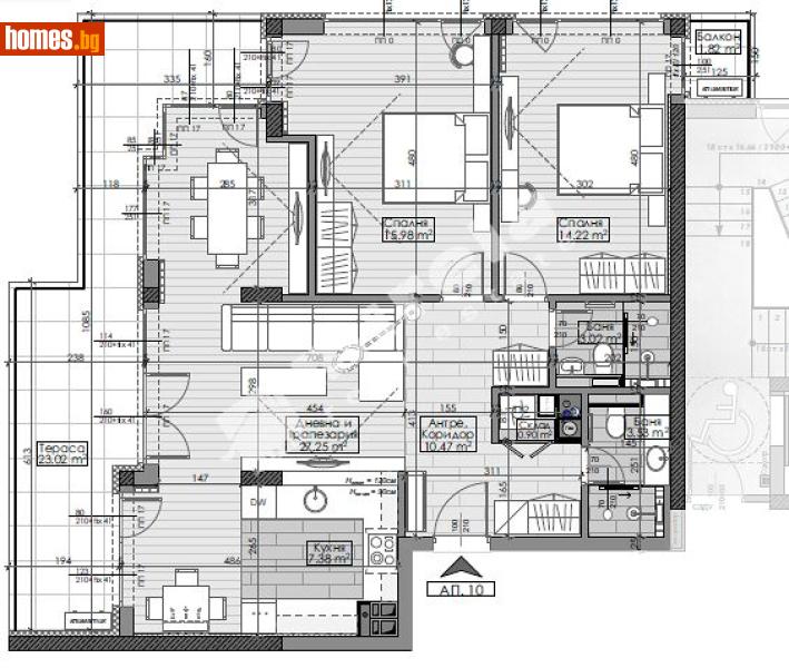 Тристаен, 135m² - Жк. Гоце Делчев, София - Апартамент за продажба - МИРЕЛА - 82432230