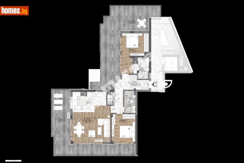 Тристаен, 188m² - Жк. Гоце Делчев, София - Апартамент за продажба - МИРЕЛА - 82432357