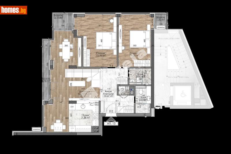 Тристаен, 117m² - Жк. Гоце Делчев, София - Апартамент за продажба - МИРЕЛА - 82432501