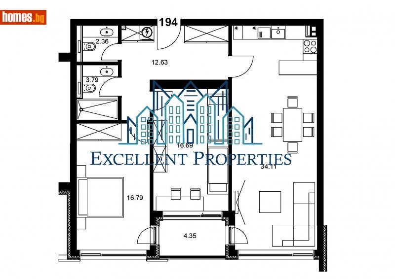 Тристаен, 125m² - Кв. Бриз, Варна - Апартамент за продажба - ЕКСЕЛЕНТ ПРОПЕРТИС - 82510350