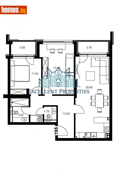 Тристаен, 120m² - Кв. Бриз, Варна - Апартамент за продажба - ЕКСЕЛЕНТ ПРОПЕРТИС - 82510352