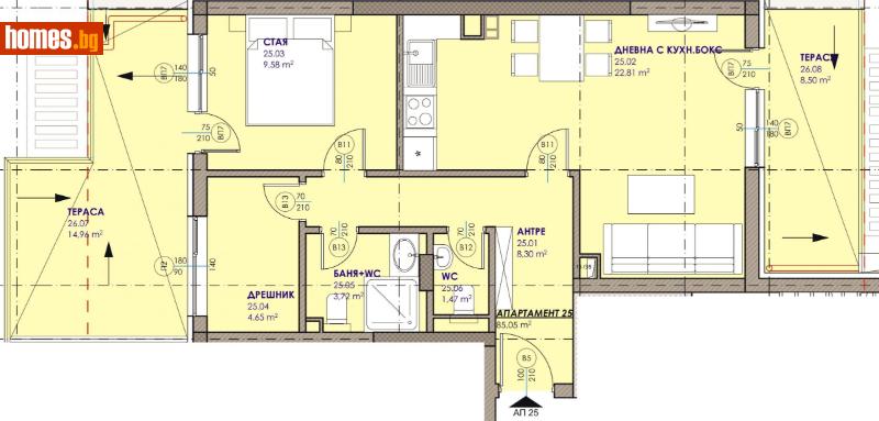 Двустаен, 99m² - Жк. Меден Рудник, Бургас - Апартамент за продажба - ТИТАН ПРОПЪРТИС - гр.Бургас - 83004735