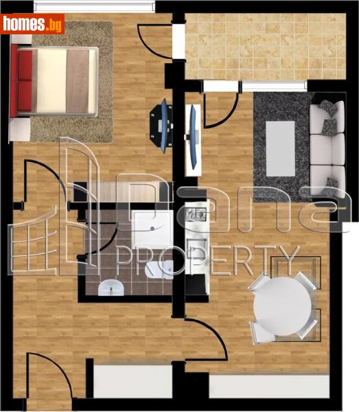 Двустаен, 60m² - Жк. Левски, Варна - Апартамент за продажба - Дана Пропърти - 93570014