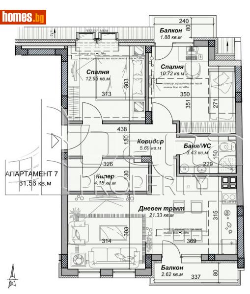 Тристаен, 81m² -  Гръцки квартал, Варна - Апартамент за продажба - Дана Пропърти - 93570132