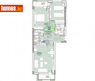 Тристаен, 105m² - Апартамент за продажба - 93609590
