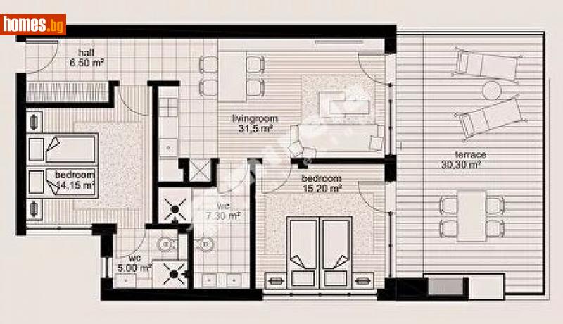 Тристаен, 109m² - Гр.Свети Влас, Несебър - Апартамент за продажба - МИРЕЛА - 97246521