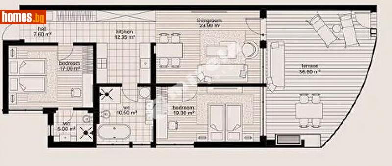 Четиристаен, 132m² - Гр.Свети Влас, Несебър - Апартамент за продажба - МИРЕЛА - 97246546