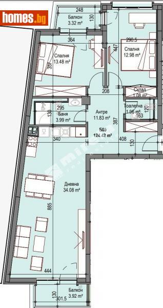 Тристаен, 124m² - Жк. Сухата Река, София - Апартамент за продажба - МИРЕЛА - 98900548