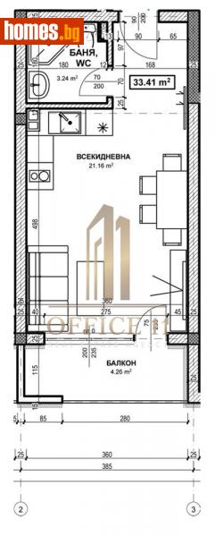 Едностаен, 36m² - Кв. Виница, Варна - Апартамент за продажба - Офис 11 - 99940713