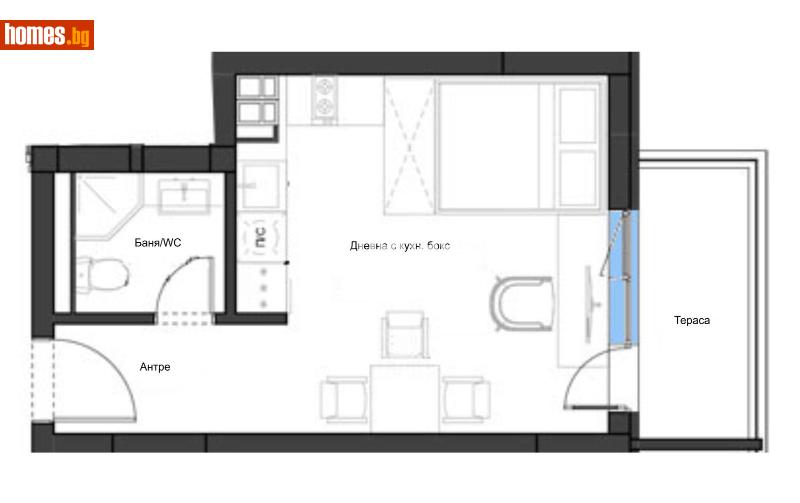 Едностаен, 37m² - Жк. Христо Ботев, Пловдив - Апартамент за продажба - КОНДОР НЕДВИЖИМИ ИМОТИ - 100980308