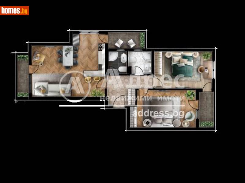 Тристаен, 120m² - Жк. Люлин 5, София - Апартамент за продажба - АДРЕС НЕДВИЖИМИ ИМОТИ - 103282560