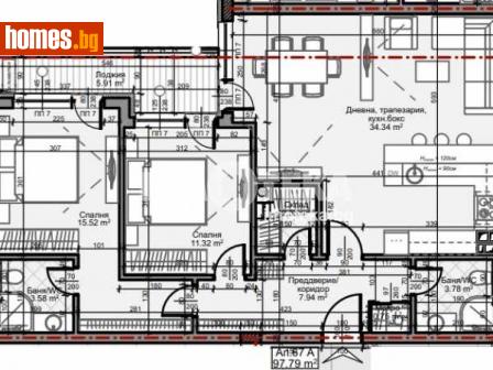 Тристаен, 114m² - Апартамент за продажба - 104334374