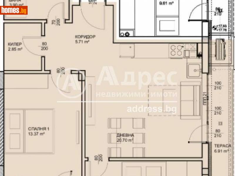 Тристаен, 104m² - Жк. Левски, Варна - Апартамент за продажба - АДРЕС НЕДВИЖИМИ ИМОТИ - 104718320