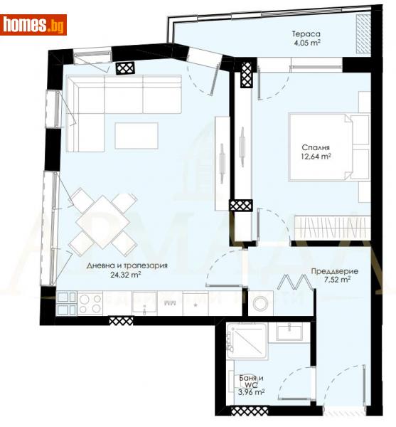 Двустаен, 73m² - Жк. Христо Смирненски, Пловдив - Апартамент за продажба - Армада Имоти - 107199702