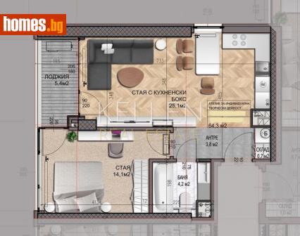 Двустаен, 79m² - Апартамент за продажба - 107206321