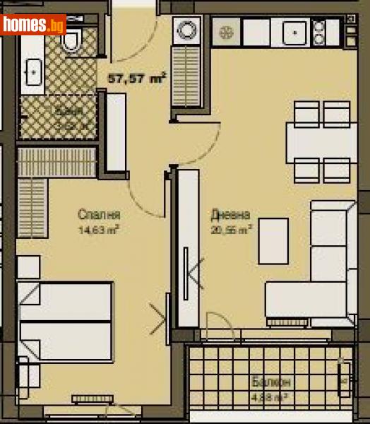 Двустаен, 68m² - Жк. Зона Б19, София - Апартамент за продажба - Атлас Риъл Естейтс - 107209946