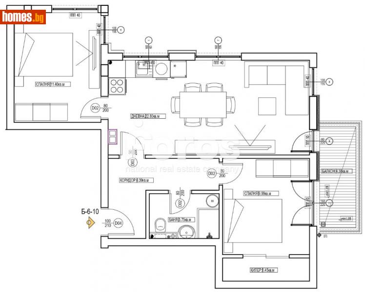 Тристаен, 8635m² - Жк. Изгрев, Варна - Апартамент за продажба - ФОРОС ВАРНА - 107212109