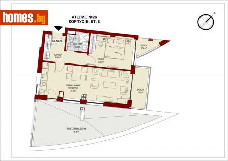 Двустаен, 113m² - Апартамент за продажба - 107224528
