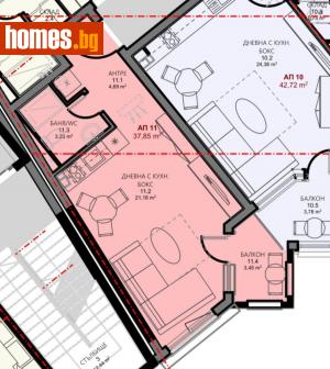 Едностаен, 37m² - Апартамент за продажба - 107884473