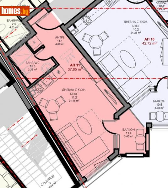 Едностаен, 37m² - Гр.Поморие, Бургас - Апартамент за продажба - AМАРИСС ИМОТИ - 107884473