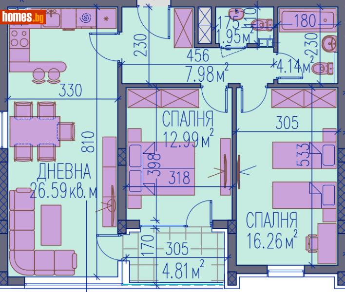 Тристаен, 107m² - Кв. Каменица , Пловдив - Апартамент за продажба - ЛИДЕР А - 107921018