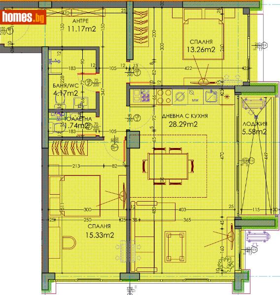 Тристаен, 117m² - Жк. Тракия, Пловдив - Апартамент за продажба - ЛИДЕР А - 107921020