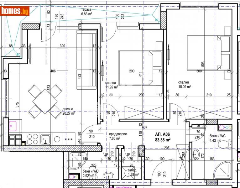 Тристаен, 101m² - Жк. Красна Поляна, София - Апартамент за продажба - МИРЕЛА - 108090835