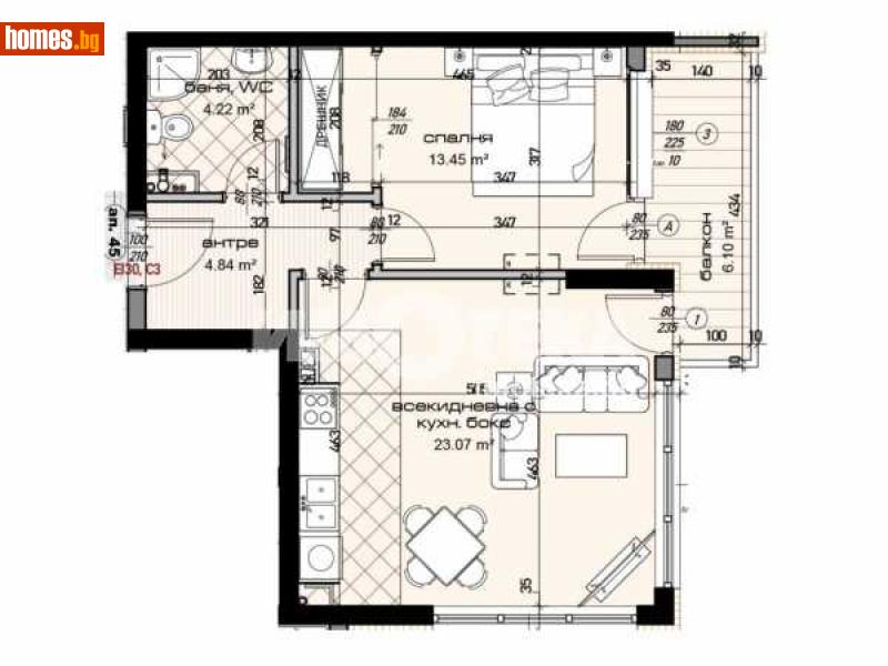 Двустаен, 76m² - Жк. Младост, Варна - Апартамент за продажба - ИМОТЕКА АД - 109084259