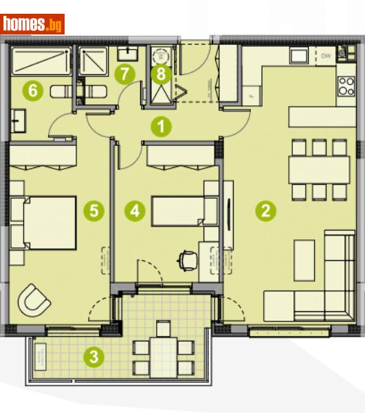 Тристаен, 110m² - С.Ягодово, Родопи - Апартамент за продажба - ЛИДЕР А - 109228580