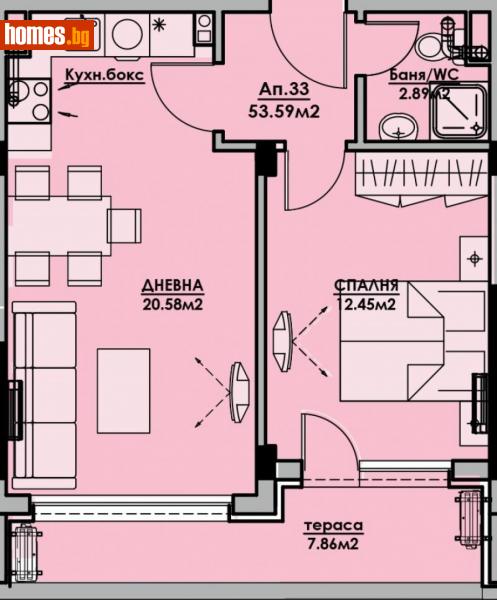 Двустаен, 64m² -  Сарафово, Бургас - Апартамент за продажба - Alliance-Home - 109239848