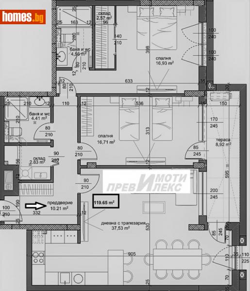 Тристаен, 143m² - Жк. Тракия, Пловдив - Апартамент за продажба - Превилекс имоти ЕООД - 109567632