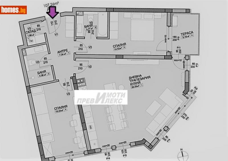 Тристаен, 129m² -  Център, Пловдив - Апартамент за продажба - Превилекс имоти ЕООД - 109567915