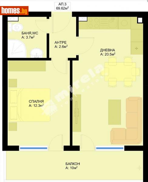 Двустаен, 70m² - Жк. Победа, Варна - Апартамент за продажба - МИРЕЛА - 109584238