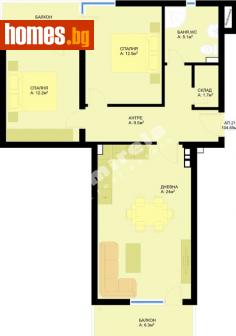 Тристаен, 105m² - Апартамент за продажба - 109584273