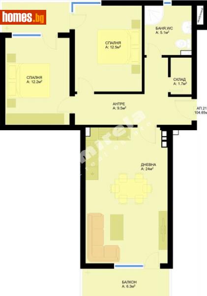 Тристаен, 105m² - Жк. Победа, Варна - Апартамент за продажба - МИРЕЛА - 109584273