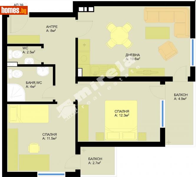 Тристаен, 93m² - Жк. Победа, Варна - Апартамент за продажба - МИРЕЛА - 109584334