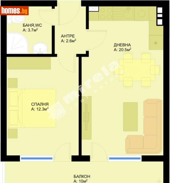 Двустаен, 69m² - Жк. Победа, Варна - Апартамент за продажба - МИРЕЛА - 109584338