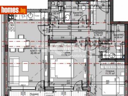Тристаен, 99m² - Апартамент за продажба - 109696775
