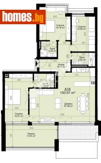 Четиристаен, 166m² - Апартамент за продажба - 109940909