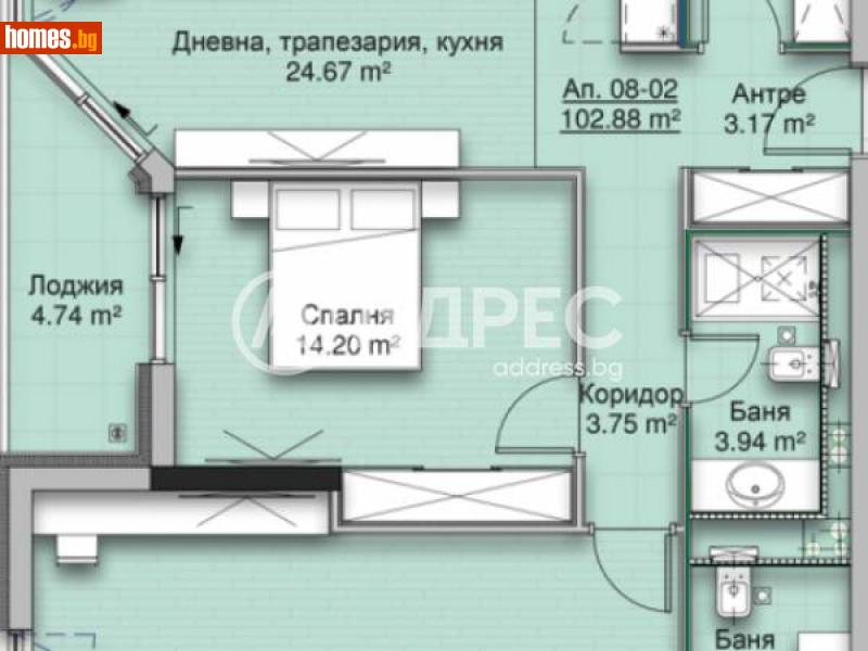 Тристаен, 125m² - Кв. Кръстова Вада, София - Апартамент за продажба - АДРЕС НЕДВИЖИМИ ИМОТИ - 110086629