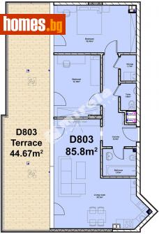 Тристаен, 102m² - Апартамент за продажба - 110102055