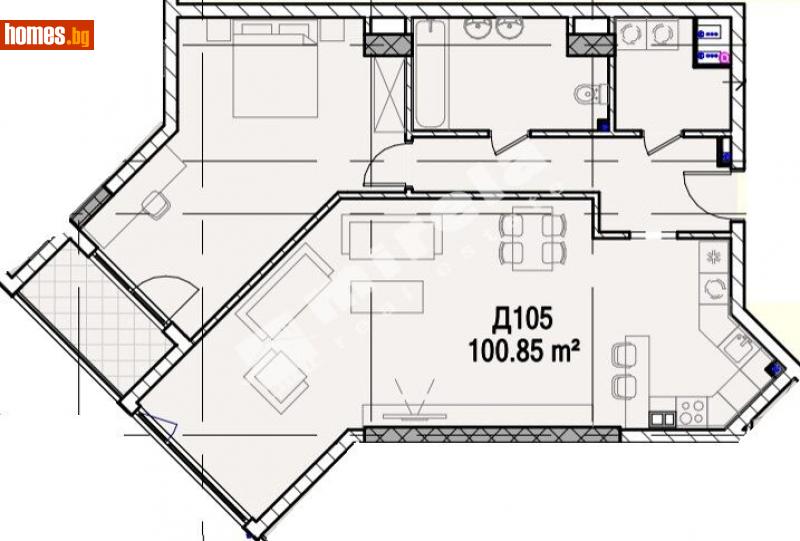 Двустаен, 120m² - Жк. Полигона, София - Апартамент за продажба - МИРЕЛА - 110102265