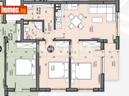 Тристаен, 87m² - Апартамент за продажба - 110300153